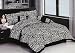 7 Piece Black and White Micro Fur Zebra Comforter 