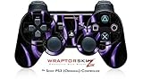 Sony PS3 Controller Skin Metal Flames Purple