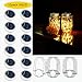 Starry Love Upgraded Solar Mason Jar Lighs, Warm White 12 Packs of 30 LED String Fairy Star Firefly Jar Cover Lights, Including 12 Hangers (Excluding Jars), Best for, Terrace Garden Decoration