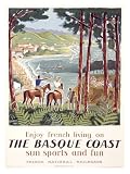 Basque Coast Giclee Poster Print by Hervé Baille, 18x24