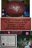 Anthony Thomas Autographed Wilson Laser-Engraved 2001 ROY Statistics NFL Football