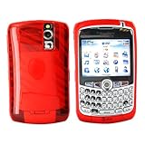 For Blackberry Curve 8330 Crystal Gel Case Zebra Red