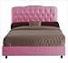 Skyline Furniture 74+0BED (Wood Rose) Tufted Arch Bed in Wood Rose Size: Twin