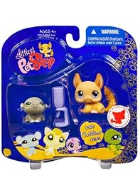 Littlest Pet Shop Cuddliest Pet Pairs Portable Collectible Gift Set - Hamster (#980) and Chinchilla (#1102) Plus Water Bottle