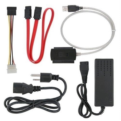 TOOGOO SATA/PATA/IDE Drive to USB 2.0 Adapter Converter Cable for 2.5 / 3.5 Inch Hard Drive / Optical Drive with External AC Power Adapter