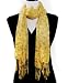 Peace Colorful Viscose Scarf , Yellow
