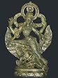 Vishnu with Garuda Eagle Sculpture Temple Idol Meditation Stone Statue 12"