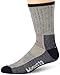 Merino Wool Crew Hiking Sock - Moisture Wicking - Denim Heather - Medium