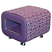 Broadway Ottoman - Purple Graphic