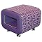 Broadway Ottoman - Purple Graphic