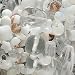 Czech Glass Bead Mix Assorted Shapes White Mixed (2 Ounce)