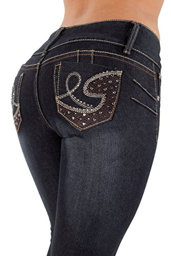 Style SF85098MS - Plus Size High Waist, Butt Lifting, Skinny Leg Jeans in Washed Black Size 20