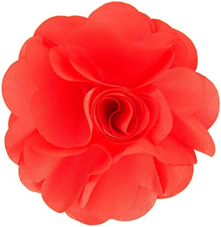 Men's Lapel Flower . Solid Coral