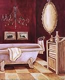 Bordeaux Bath IV HIGH QUALITY MUSEUM WRAP CANVAS Print Ekapon Poungava 8x10