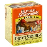 Celestial Seasonings Throat Soothers, Tea Bags, 10-Count Boxes (Pack of 10)