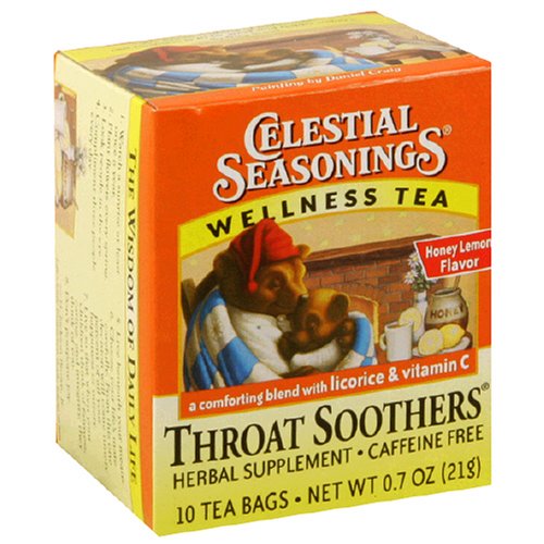 Celestial Seasonings Throat Soothers, Tea Bags, 10-Count Boxes (Pack of 10) by Celestial Seasonings