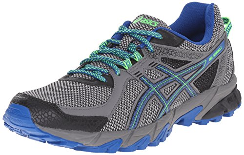 ASICS Men's GEL Sonoma 2 Running Shoe, Carbon/Snorkel Blue/Green Gecko, 12 M US