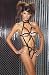 Vinyl Thong Back Strap Teddy w/ O Rings.