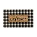 DII Home Natural Coir Doormat, Indoor/Outdoor, 18x30, Checkers Welcome