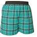 Teal Blue and Black Tartan Plaid Check Cotton Flannel Plaid check boxers boxer shorts available in 5 adult sizes exposed waist false fly