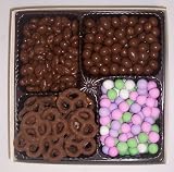 Scott's Cakes Large 4-Pack Chocolate Pretzels, Chocolate Rasins, Chocolate Peanuts, & Chocolate Dutch Mints