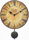 Antiqued Chester Wall Clock with Pendulum