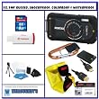 Pentax Optio W90 12.1 MP Waterproof Digital Camera with 5x Wide Angle Zoom and 2.7-Inch LCD (Black) + Water Splash Pack # 5