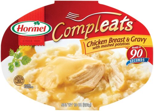 Hormel Chicken Breast & Gravy with Mashed Potatoes, 10-Ounce Microwavable Bowls (Pack of 12)