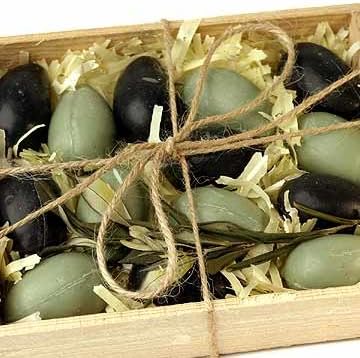 Olive Soaps in Wooden Crate