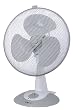 CLATRONIC VL 2838 Tisch-Ventilator 4 Schalter weiss 30 cm