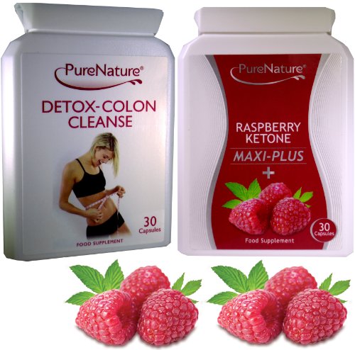 Raspberry Ketone Maxi-Plus 200mg Detox Combo + 9 Other Powerful Weight Loss Ingredients including Acai Berry, African Mango & Green Tea. UK's Highest Quality & Strength. Suitable for Vegetarians.