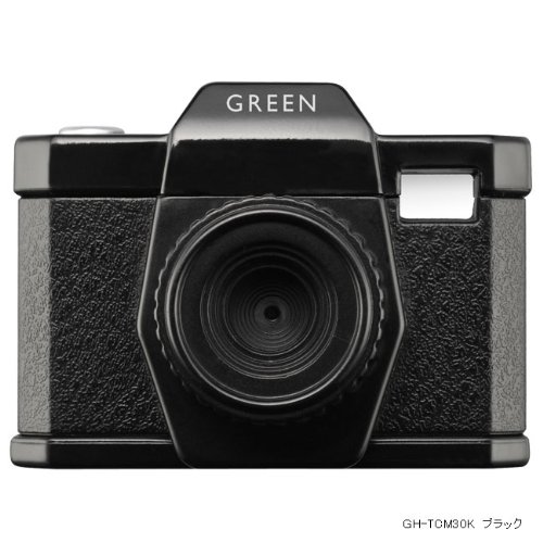 グリーンハウス ミニデジタルトイカメラ(30万画素) ブラック GH-TCAM30K