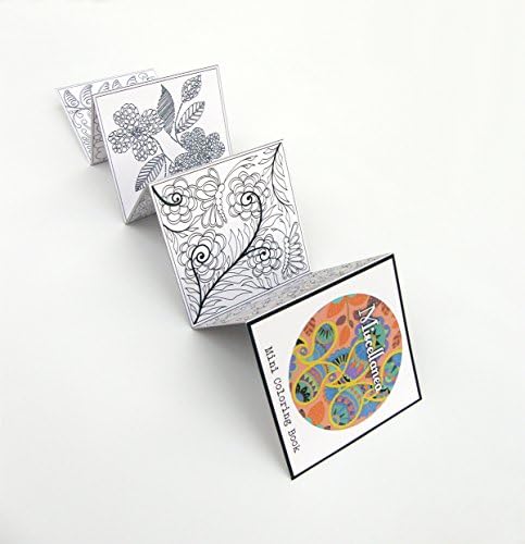 Handmade mini coloring book - Miscellanea - Pocket sized travel compact coloring book for adults - 12 intricate eclectic designs