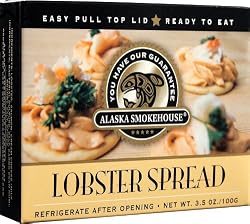 Alaska Smokehouse Lobster Spread Serving  Design, 3.5 Ounce Boxes (Pack of 6)