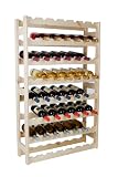 Wine Rack Wooden Shelf Bottle Shelf for 56 Bottles in Nature