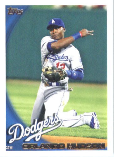 2010 Topps Baseball Card #290 Orlando Hudson Los Angeles Dodgers - Mint Condition - Shipped In Protective ScrewDown Display Case!