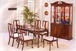 BEAUTIFUL SET OF 2 CHERRY FINISH QUEEN ANN ARM CHAIRS