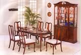 BEAUTIFUL SET OF 2 CHERRY FINISH QUEEN ANN ARM CHAIRS