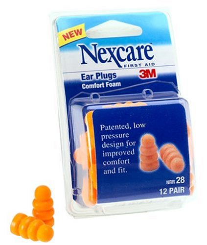 Nexcare Comfort Foam Ear Plugs, 24-Count Packages (Pack of 6)