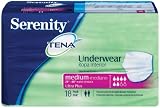Tena Serenity Pads, Discreet Bladder Protection, Ultra Plus Absorbency, Medium, 18-Count Packages (Pack of 2)