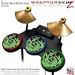 Alecias Swirl 02 Green Skin by WraptorSkinz fits Guitar Hero 4 World Tour Drum Set for Nintendo Wii, XBOX 360, PS2 & PS3 (DRUMS NOT INCLUDED)