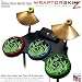 Alecias Swirl 02 Green Skin by WraptorSkinz fits Guitar Hero 4 World Tour Drum Set for Nintendo Wii, XBOX 360, PS2 & PS3 (DRUMS NOT INCLUDED)