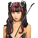 Black Burgundy Striped Wigs Adult Gothic Costume Accessory