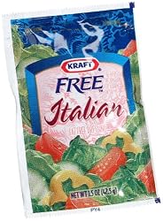 Kraft Italian Salad Dressing, Fat Free, 1.5-Ounce Packages (Pack of 60)