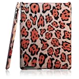 【全4色】iPad 2 プラスチックケース　豹柄　オレンジ  Plastic Case for iPad 2 保護液晶フィルム付 (1187-4)