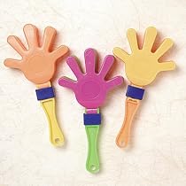 Kids Mini Hand Clappers Party Bag Fillers, pack of 12