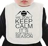 We Don't Keep Calm It's Softball Season Slogan ネクタイを有する有機ビブ Medium