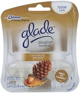 Glade Plugins Scented Oil Cashmere Woods Refill 1.34 Fluid Ounce 2 Count