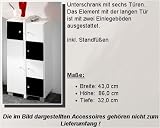 Bad Unterschrank Front Schwarz-Weiss - Korpus Weiss