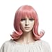 YOPO Wig, Short Wavy Wigs for Women with Free Wig Cap & Bobby Pins, 16'' Cosplay Medium Length Wig